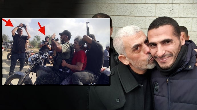 In one of the photos, photojournalist Hassan Eslaiah was seen pictured with Gaza's Hamas chief Yahya Sinwar, the mastermind of the October 7 attack. (Photo: X/@ShamirIdit)