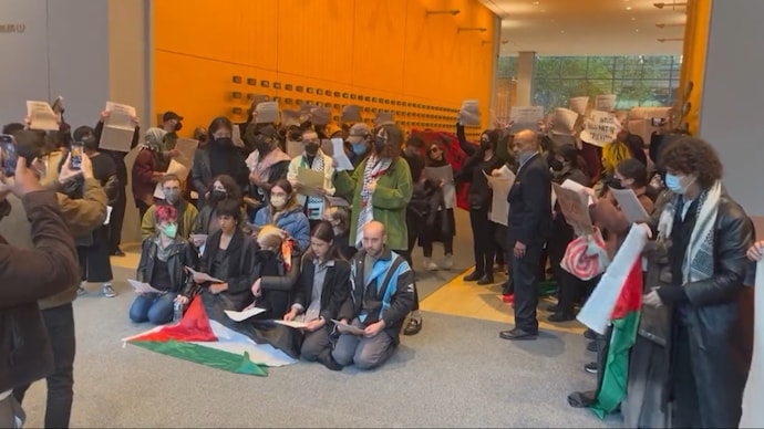 'We killed our colleagues': Protest at The New York Times lobby over ...