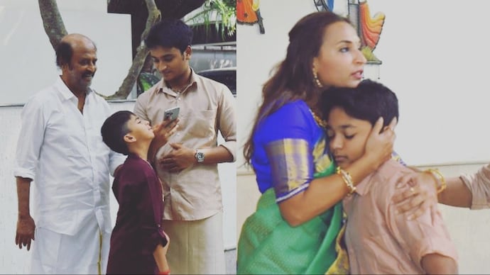 Pics: Rajinikanth celebrates Diwali with daughters, grandsons Yatra, Linga  and Ved - India Today