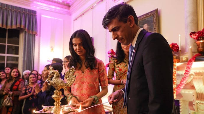 Rishi Sunak Akshata Murty Diwali reception