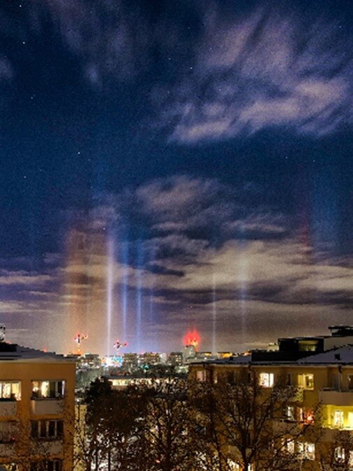 Pillars of light' falling from sky stun locals in Sweden. They are