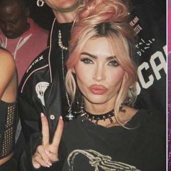 60 cm dolls sex Megan Fox and MGK Show Off Their Power Couple Style — and His Neon Pink Hair main image 0