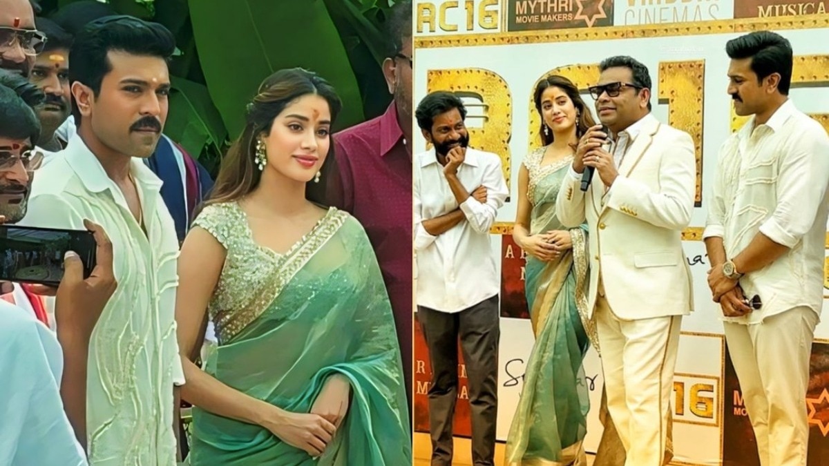 Ram Charan, Janhvi Kapoor arrive in style as 'RC 16' begins with pooja ceremony