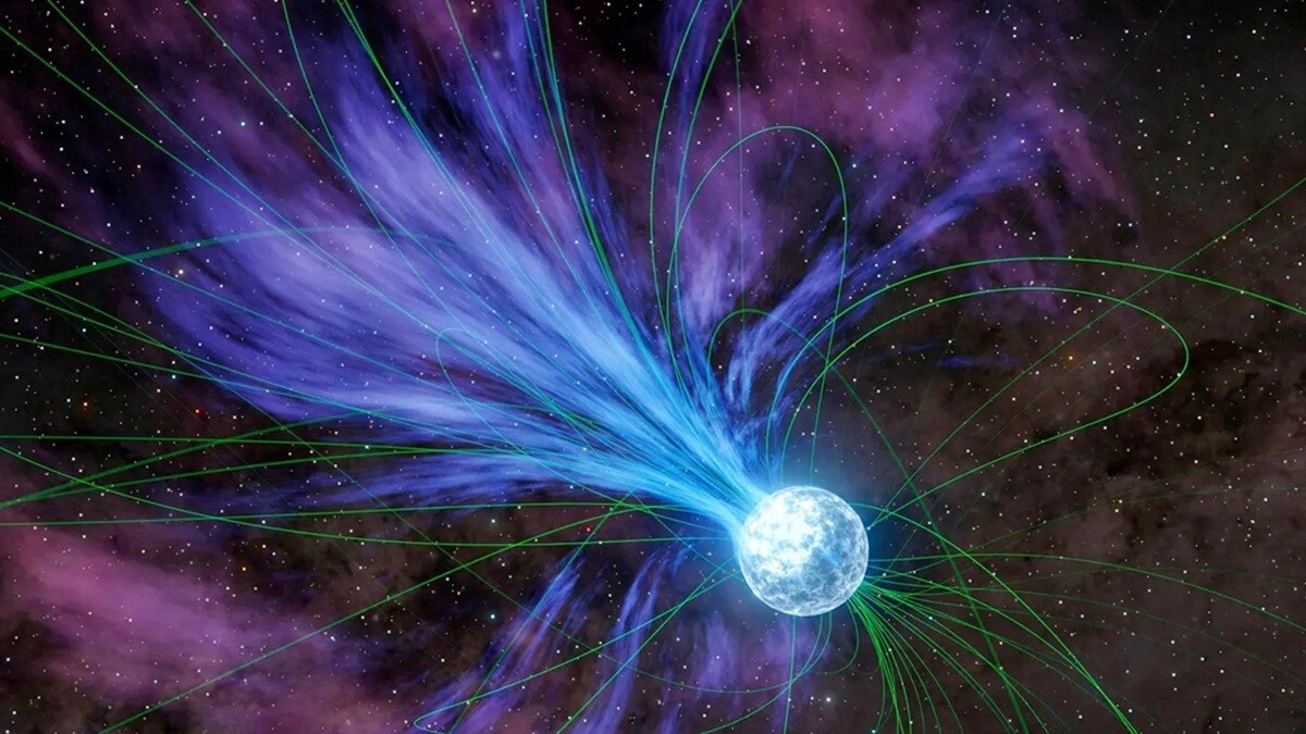 Huge energetic flare from magnetic neutron star detected