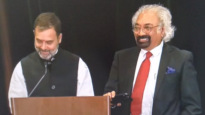 Sam Pitroda and Rahul Gandhi