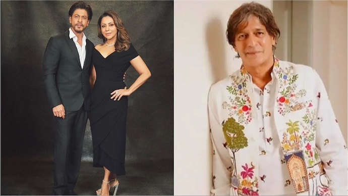 Shah Rukh Khan and Gauri Khan often visited Chunky Panday during their early days in Mumbai. (Photo: Instagram/Gauri Khan, Chunky Panday) Shah Rukh Khan, Gauri Khan, Chunky Panday