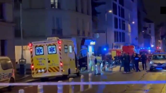 An explosion was heard before a fire broke out in a building in Paris. (Screengrab) Three killed after explosion, fire in Paris apartment building