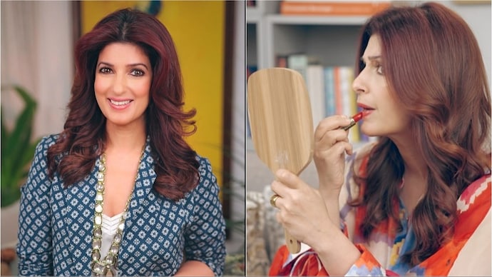 Twinkle Khanna red lipstick