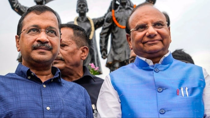 Arvind Kejriwal and VK Saxena