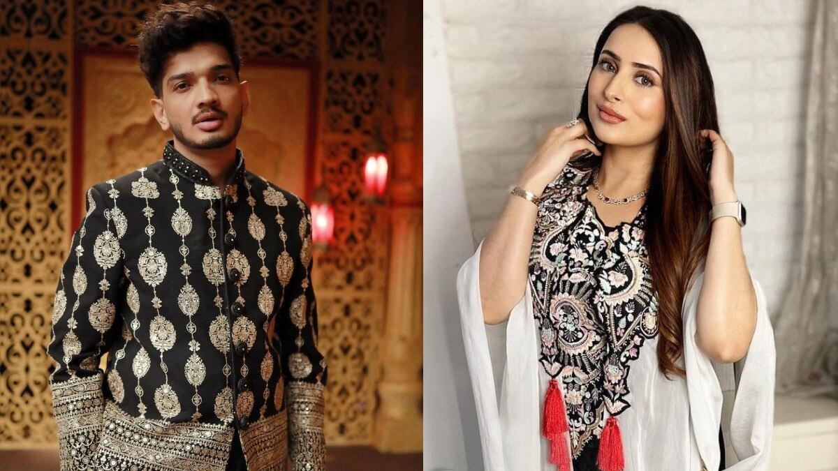 First pics: Munawar Faruqui all smiles as he, wife Mehzabeen Coatwala cut cake - India Today