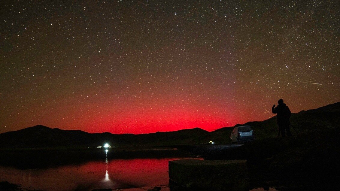 Video: Relive the moment auroras turned skies in Ladakh red