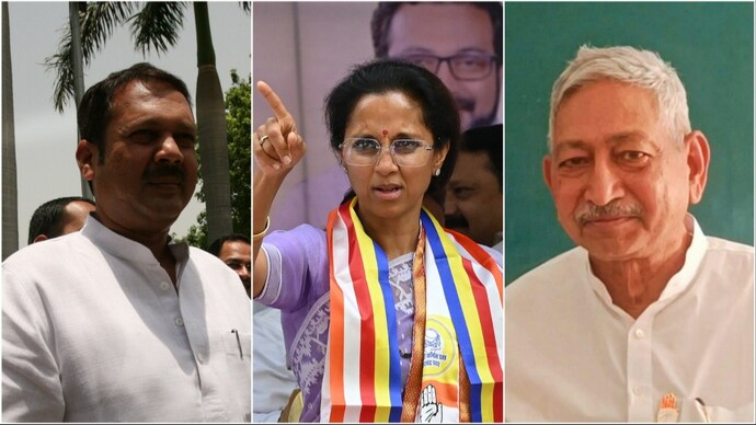 Udayanraje Bhosale, Supriya Sule and Shahu Chhatrapati