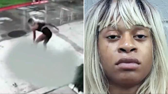 The suspect, Karon Fisher, 20, a trans woman, was arrested and charged with murder of a 64-year-old man in Houston, US. (Photo: X/@Snowflake_News/Houston Police Department Facebook page)