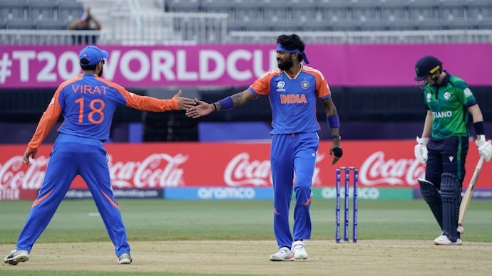 Hardik picked 3 wickets against Ireland (Courtesy: AFP)