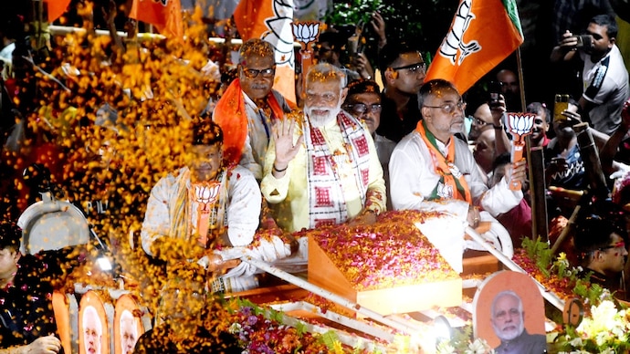 Prime Minister-elect Narendra Modi ended three-month-long campaign with mega roadshow in Kolkata on May 29. (Photo: PTI)