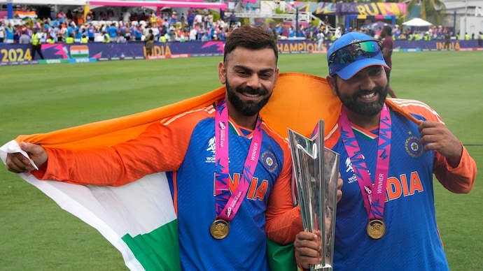 Excellent Batting Duo of Virat Kohli and Rohit Sharma at ICC World Cup 2024