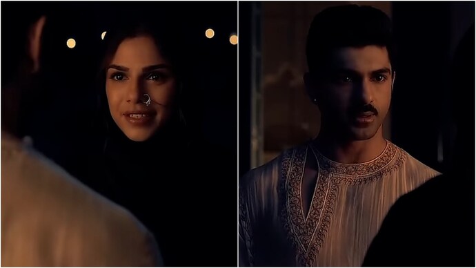 Pictures of Sharmin Segal and Taha Shah in 'Heeramandi'. Sharmin Segal, Taha Shah