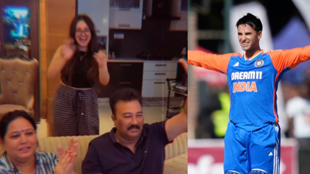 Watch: Abhishek Sharma's sister shares video of parents celebrating batter's century