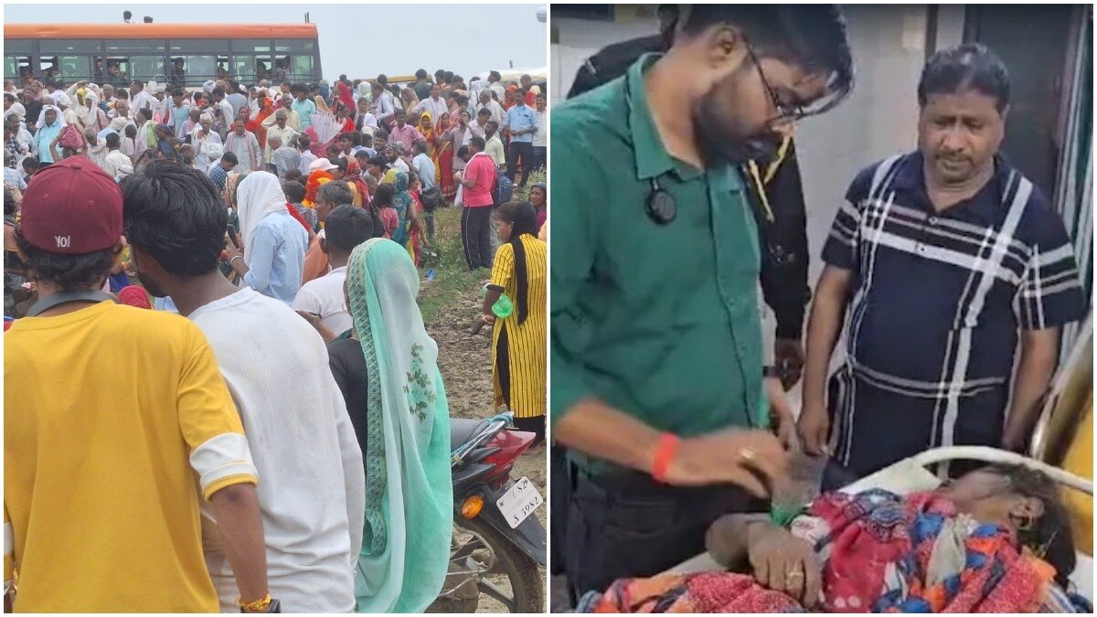 உத்தரபிரதேச மாநிலம் ஹத்ராஸில் நடந்த சத்சங்கத்தில் கூட்ட நெரிசலில் சிக்கி 80க்கும் மேற்பட்டோர் உயிரிழந்தனர்.