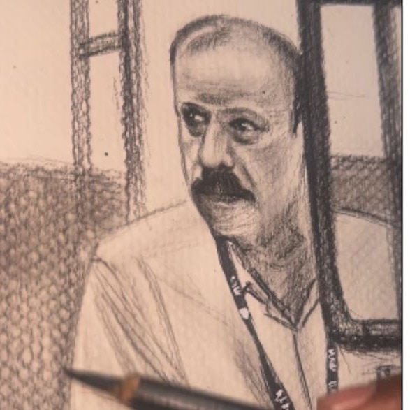 An artist made a TTE's portrait during his train journey. (Photos: Akash Selvarasu/Instagram)