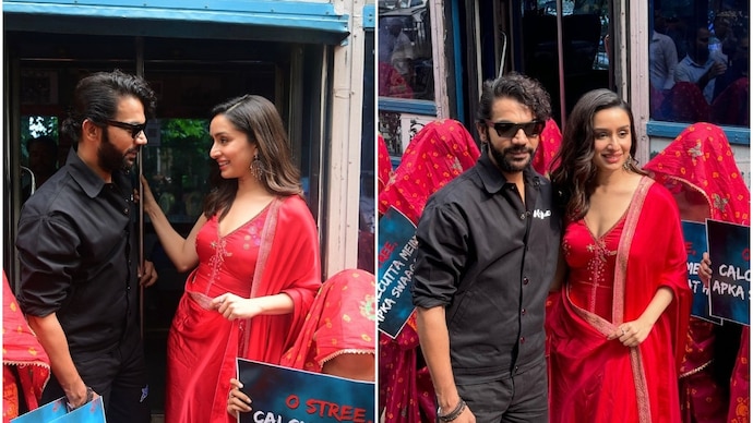 Rajkummar Rao and Shraddha Kapoor in Kolkata. (Photo: Instagram/maddockfilms) Rajkummar Rao and Shraddha Kapoor in Kolkata.