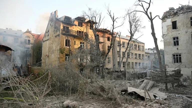 Russian strike on Ukraine's historic centre of Lviv kills seven