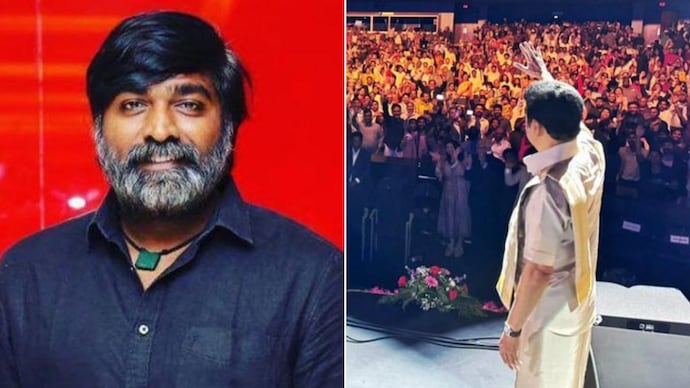 Vijay Sethupathi shares photo of MK Stalin receiving a warm welcome in the US. Vijay Sethupathi shares photo of MK Stalin receiving a warm welcome in the US.