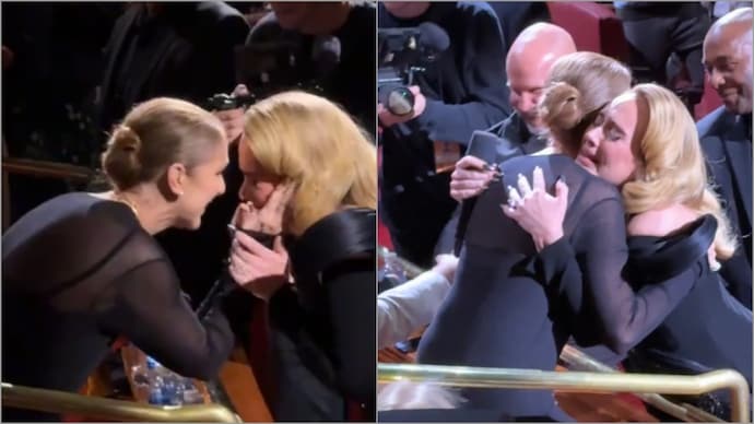 Adele breaks down mid-performance after meeting Celine Dion at Las Vegas show - India Today