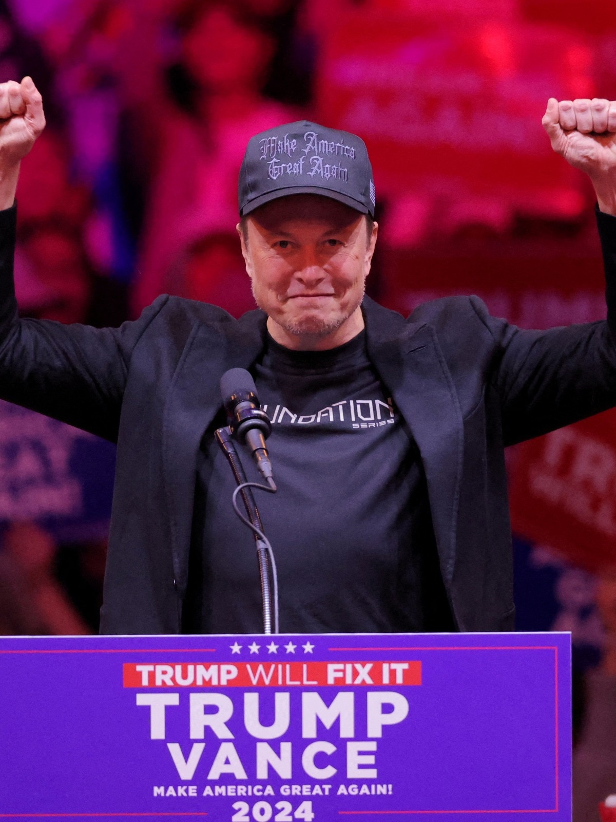 Cappello Rosso Trump 2024 Cappellino Da Baseball MAGA RED Trump 2024 "Make America Great Again" - Nuovo, Stampa 45-47 Cappello Campagna Elettorale Trump - Foto 6