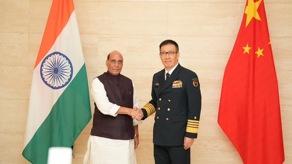 Rajnath Singh meets Chinese counterpart, calls for 'cooperation over conflict'