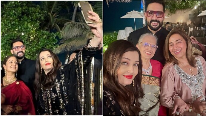 Aishwarya Rai and Abhishek Bachchan attended an event together in Mumbai. (Photo: Instagram/Anu Ranjan) Aishwarya Rai, Abhishek Bachchan