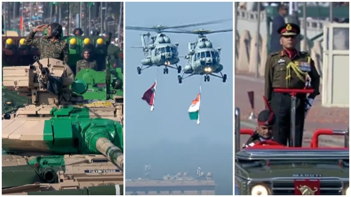 A tri-services tableau showcased at the Republic Day Parade. 