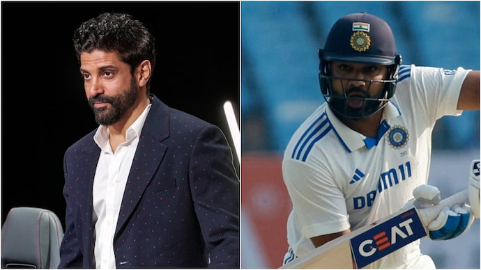Farhan Akhtar talked a lot about Rohit Sharma in his latest Instagram post. (Photos: PTI, Reuters) Farhan Akhtar talked a lot about Rohit Sharma in his latest Instagram post. (Photos: PTI, Reuters)