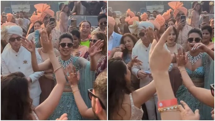 Priyanka Chopra and Nick Jonas Dance (Photo: Jerry/Instagram) at Siddharth Chopra's wedding Priyanka Chopra and Nick Jonas
