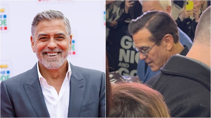 George Clooney started with a new form (R) for his broadway debut. (Photos: Getty, X) George Clooney started with a new form (R) for his broadway debut. (Photos: Getty, X)