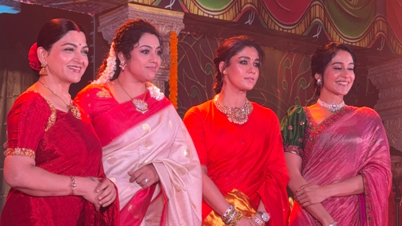 Nayanthara attends puja of Mookuthi Amman 2, her Rs 100-crore project