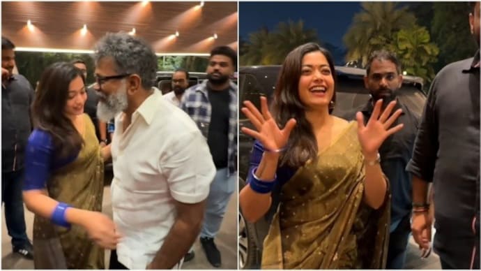 Rashmika Mandanna and Sukumar recently reunited at an event. (Photo: Viral Bhayani)