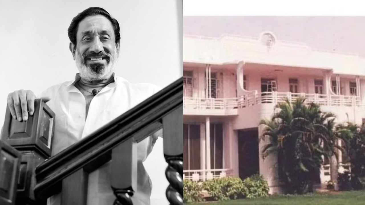 A photo of Sivaji Ganesan and his Chennai house.