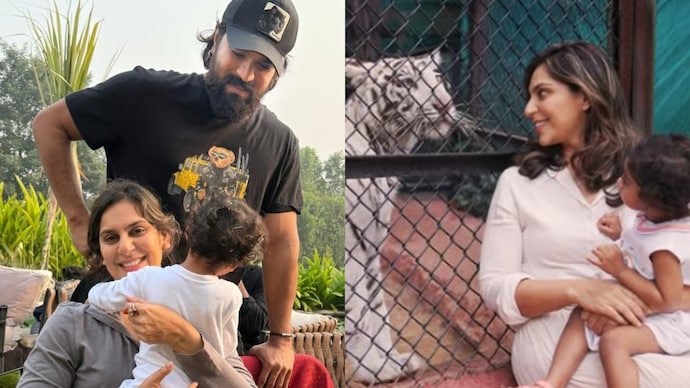 Ram Charan-Upasana Konidela daughter Klin Kaara meets her namesake tigress  on 2nd birthday - India Today