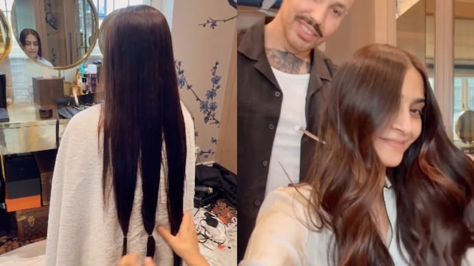 Sonam Kapoor passes through a hair makeover. (Credit: Instagram/@Sonakpur) Sonam Kapoor