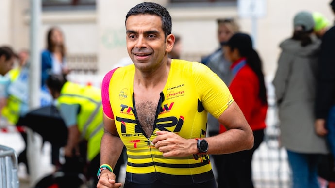 Dr. Anurag Gupta completed a triathlon in Europe. Dr. Anurag Gupta completed a triathlon in Europe.