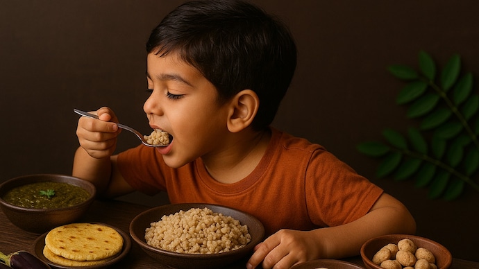 When children eat local, seasonal foods, they form strong internal systems that support digestion, energy, mood and immunity. (Photo: Liberal AI) How to increase healthy children: A roadmap for health from kitchen of India