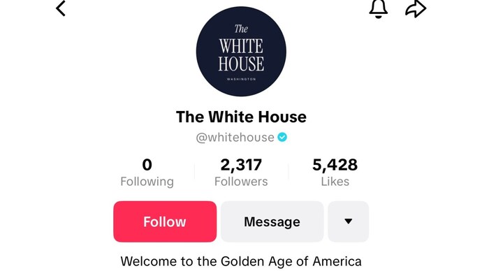 X/@RapidReport2025) White House joins TikTok