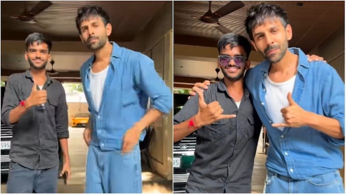 Karthik Yarian meets a fan from Varanasi (Credit: Instagram/Karthikairian) Karthik Yaran meets a fan from Varanasi