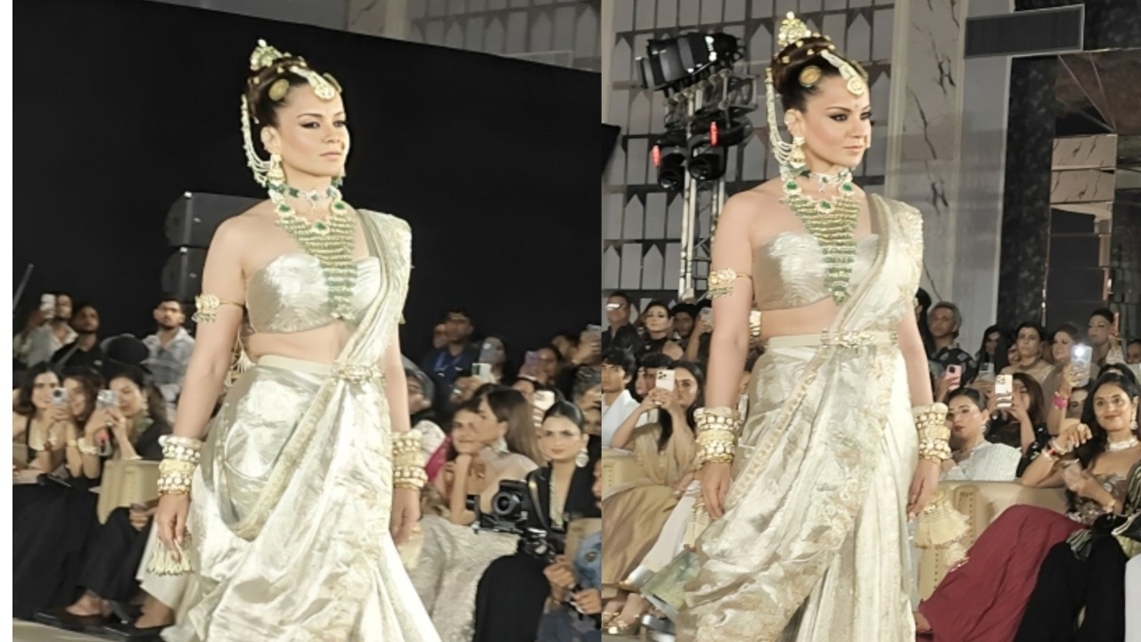 Kangana Ranaut returns as showstopper for Delhi event. (Photo: ANI)