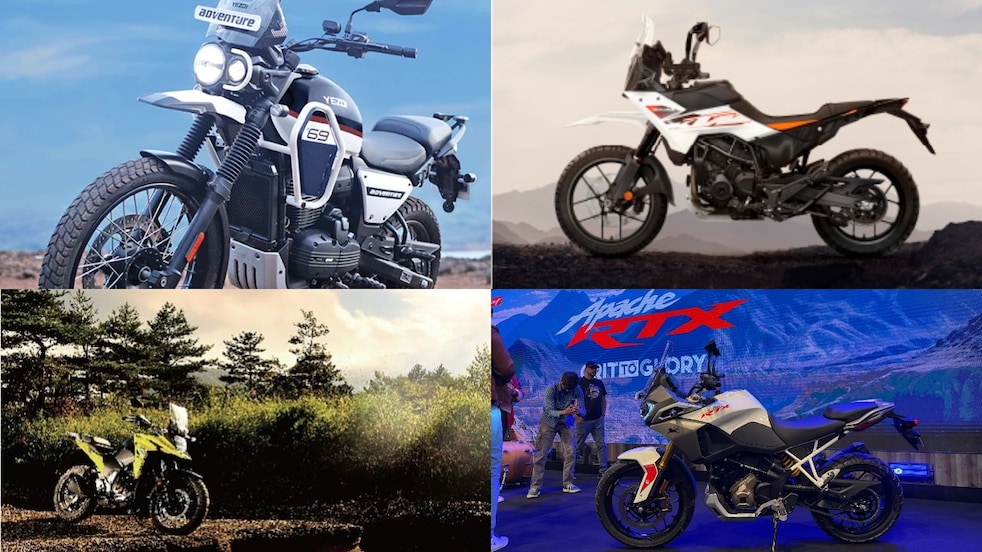 TVS RTX 300 vs KTM Adventure 250 vs Suzuki V-Strom SX vs Yezdi Adventure compared