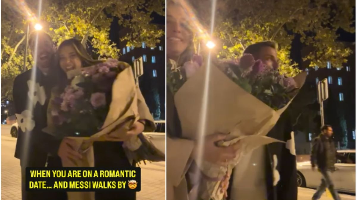 Lionel Messi photobombs couple's romantic date video on Barcelona street