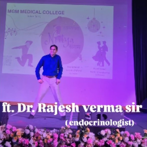 An Indore Medical College professor moonwalks on stage. 