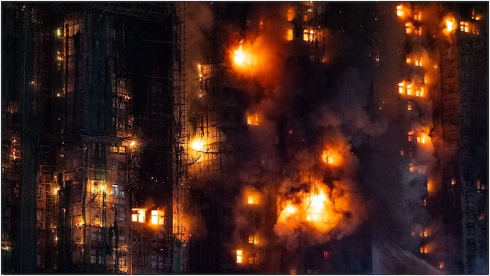 Hong Kong fire, Hong Kong building blaze Hong Kong fire, Hong Kong building blaze