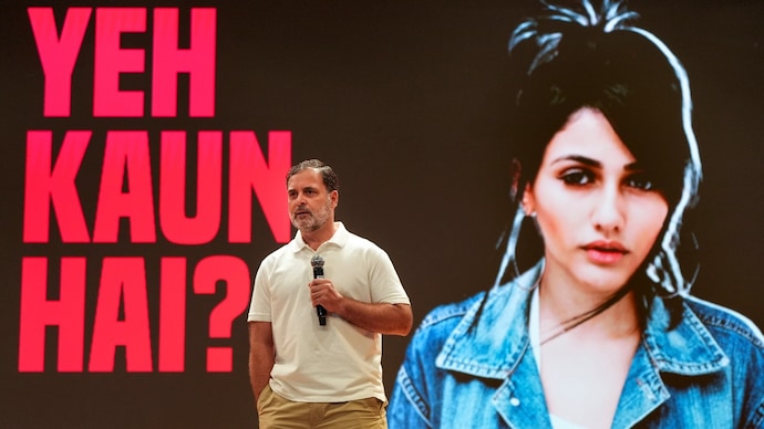 Leader of Opposition in the Lok Sabha and Congress leader Rahul Gandhi during a press conference, in New Delhi. Leader of Opposition in the Lok Sabha and Congress leader Rahul Gandhi during a press conference, in New Delhi.